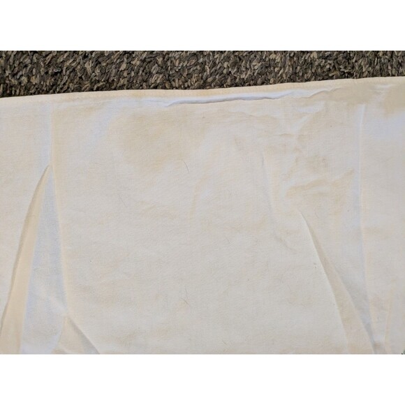 Vintage 50s Rectangle Christmas Tablecloth MCM Cotton Bells Trees  Candles *Flaw - Picture 6 of 12